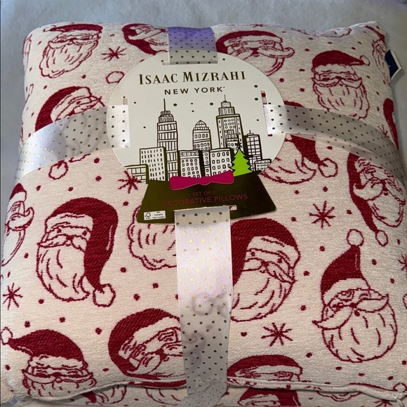 Isaac Mizrahi Other - 🎅🏻Isaac Mizrahi Christmas Santa set of two decorative pillows 🎅🏻